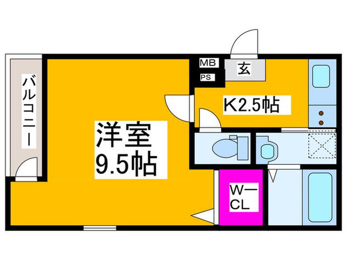 フジパレス新金岡V番館(1K/3階)の間取り写真