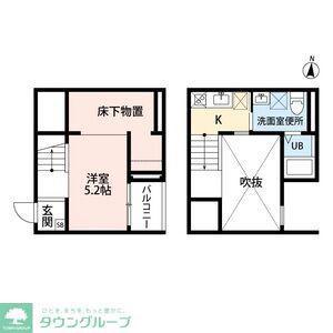 FONTANA TAKABATAフォンターナ(ワンルーム/1階)の間取り写真