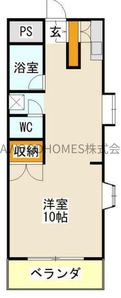 メゾン新栄III(ワンルーム/1階)の間取り写真