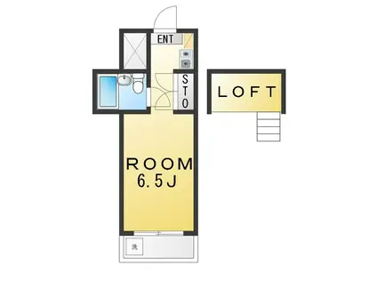 上大岡コーポ(ワンルーム/2階)の間取り写真