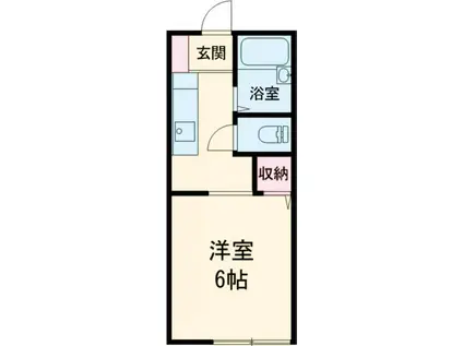 カマールM(1K/1階)の間取り写真