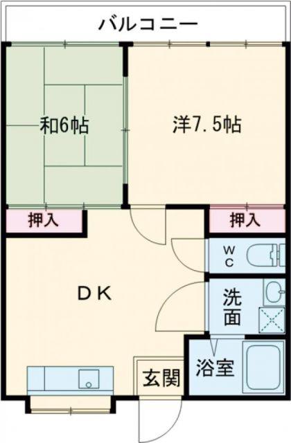 昭栄マンション(2DK/2階)の間取り写真