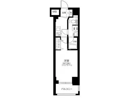 ジェノヴィア浜松町グリーンヴェール(1K/3階)の間取り写真