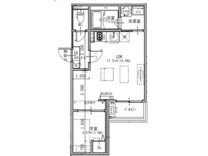 JACK NAGARAI(1LDK/2階)の間取り写真