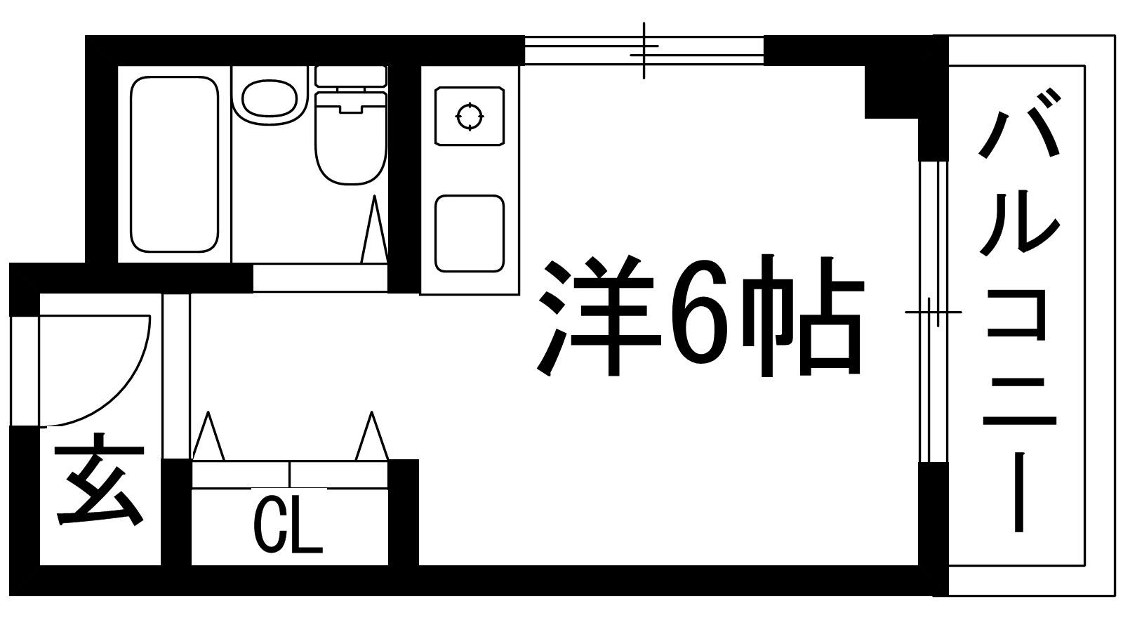 モンシャンブル(ワンルーム/4階)の間取り写真