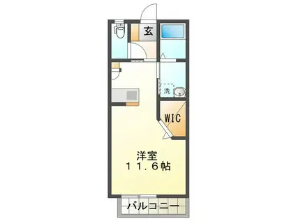 フォレストパレス(ワンルーム/1階)の間取り写真