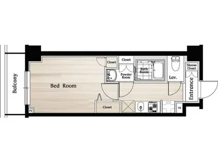 N-STAGE鶴見(1K/3階)の間取り写真