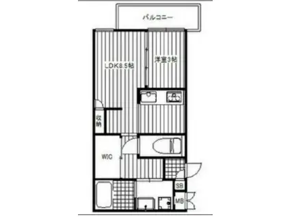 パロス明石ウエスト(1LDK/1階)の間取り写真