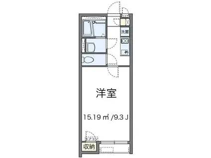 シャルムZEN(1K/1階)の間取り写真
