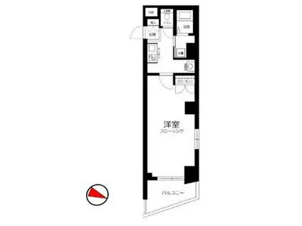 ロイヤルパレス四ツ谷(1K/2階)の間取り写真