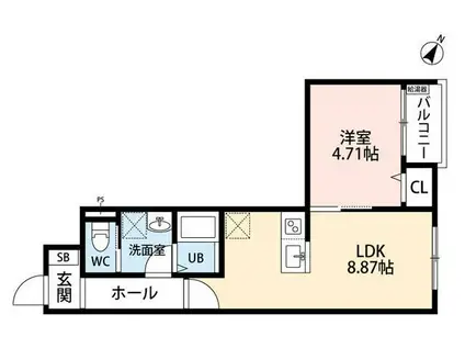 立川セイワレジデンスIII(1LDK/3階)の間取り写真