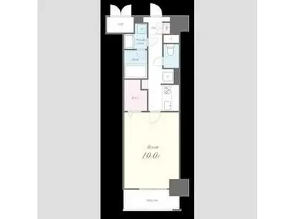 アロームドゥジョア(1K/2階)の間取り写真