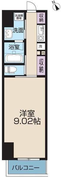 レピュア王子本町(1K/2階)の間取り写真