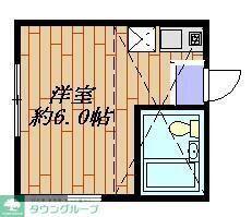 ユナイト田浦パルタージュ(ワンルーム/2階)の間取り写真