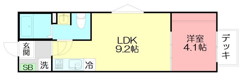 VARIA白浜町(1LDK/2階)の間取り写真