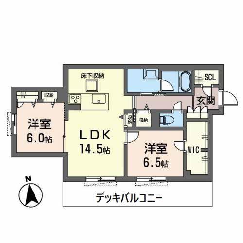 シャーメゾンプライムコート(2LDK/1階)の間取り写真