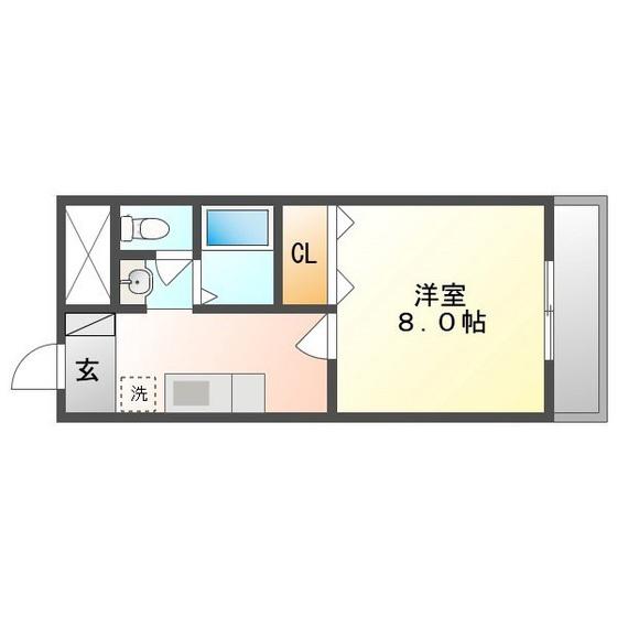 21マツケンビル(1K/4階)の間取り写真