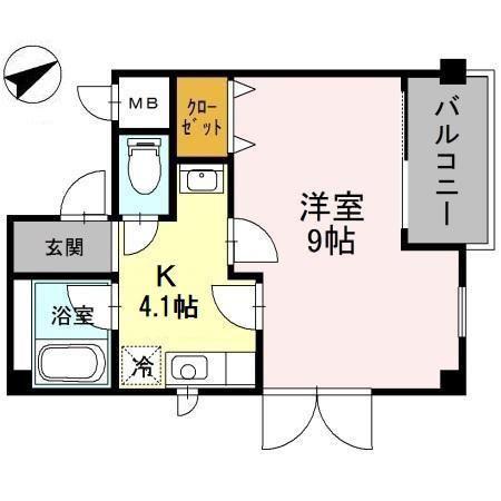 ベルエ・ポック(1K/2階)の間取り写真