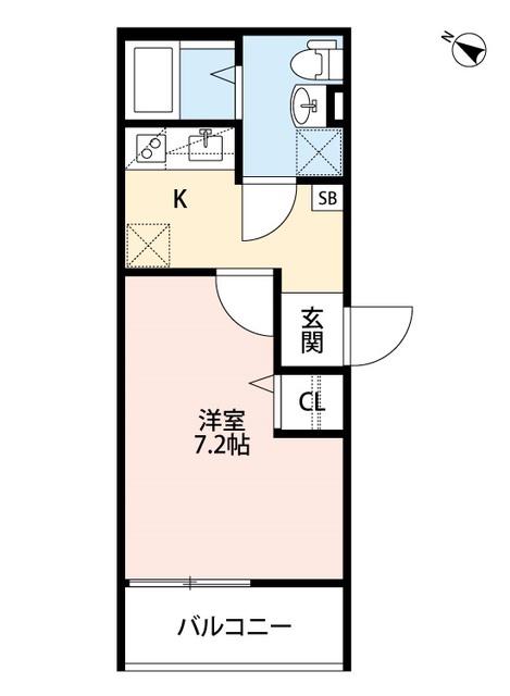 アリッサム(1K/3階)の間取り写真
