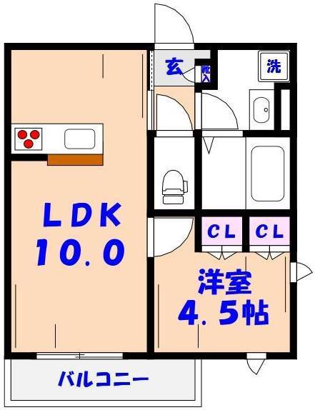 プラネッツ(1LDK/3階)の間取り写真