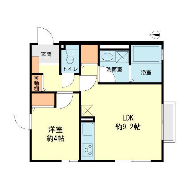 FORT IIIII(1LDK/1階)の間取り写真