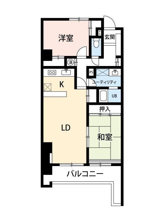 コパールーフ(2LDK/8階)の間取り写真