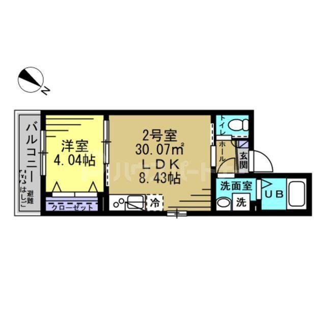 シティハウス八潮(1LDK/1階)の間取り写真