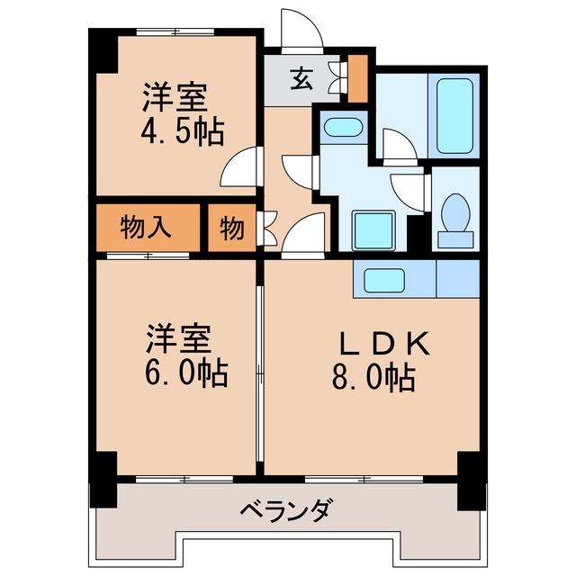 リアライズ栄(2LDK/5階)の間取り写真