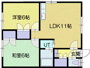 文京ハイツ(2LDK/2階)の間取り写真