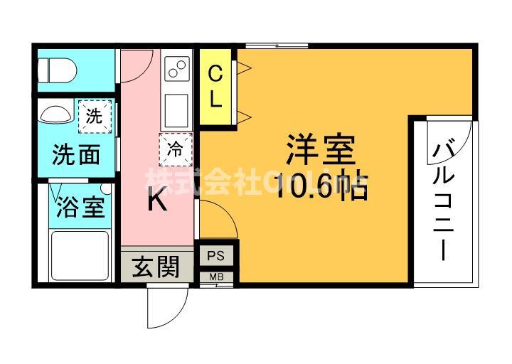 フジパレス城東諏訪ノースI番館(1K/1階)の間取り写真