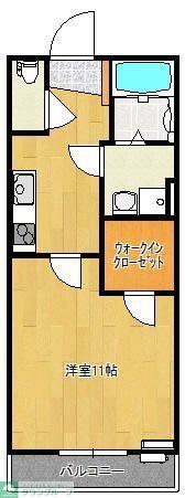 エスト IJ IZUMI(1K/1階)の間取り写真