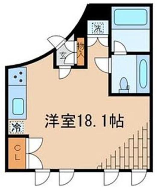 TSGARDEN和泉多摩川(ワンルーム/1階)の間取り写真