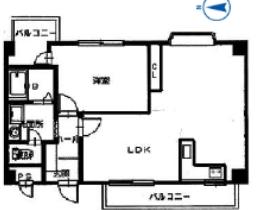 グリーンロータスII(1LDK/3階)の間取り写真