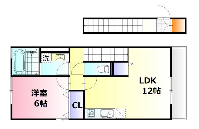 FAIRY COURT ”” A(1LDK/2階)の間取り写真