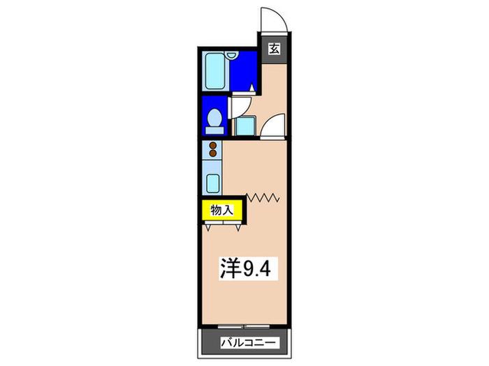 東ノ峯ヒルズ(ワンルーム/1階)の間取り写真