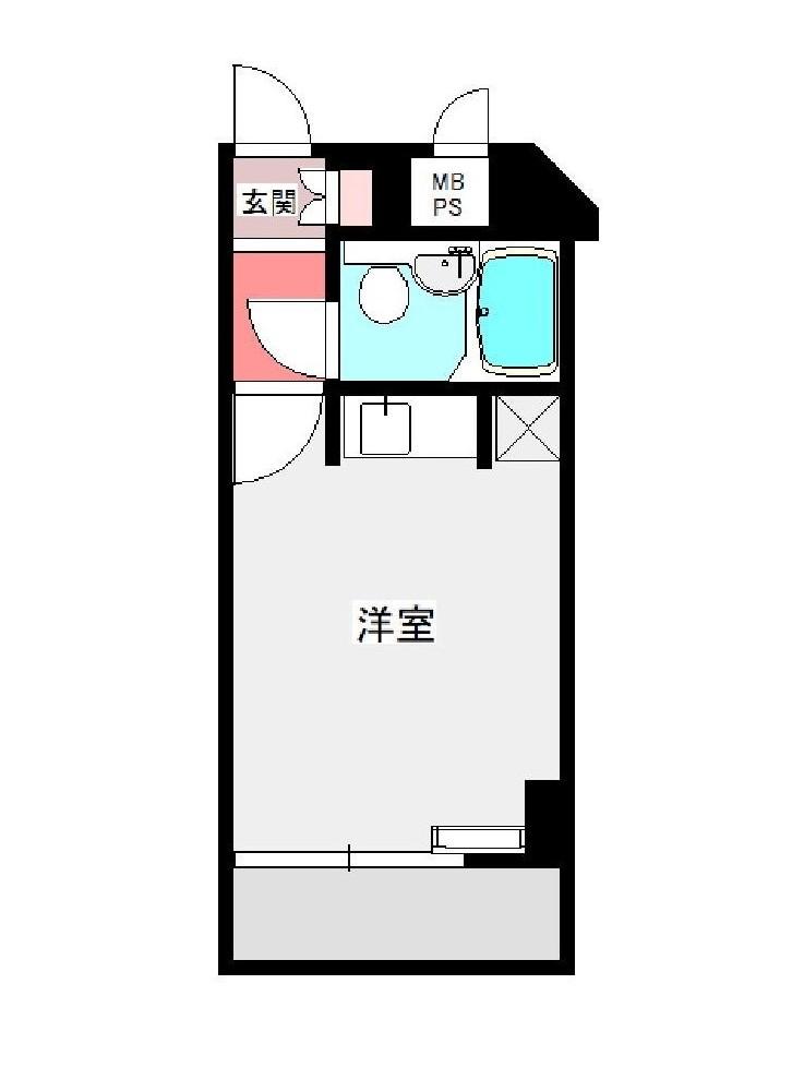 朝日プラザ一番町(ワンルーム/6階)の間取り写真