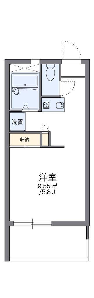 レオパレス鶴園(1K/2階)の間取り写真