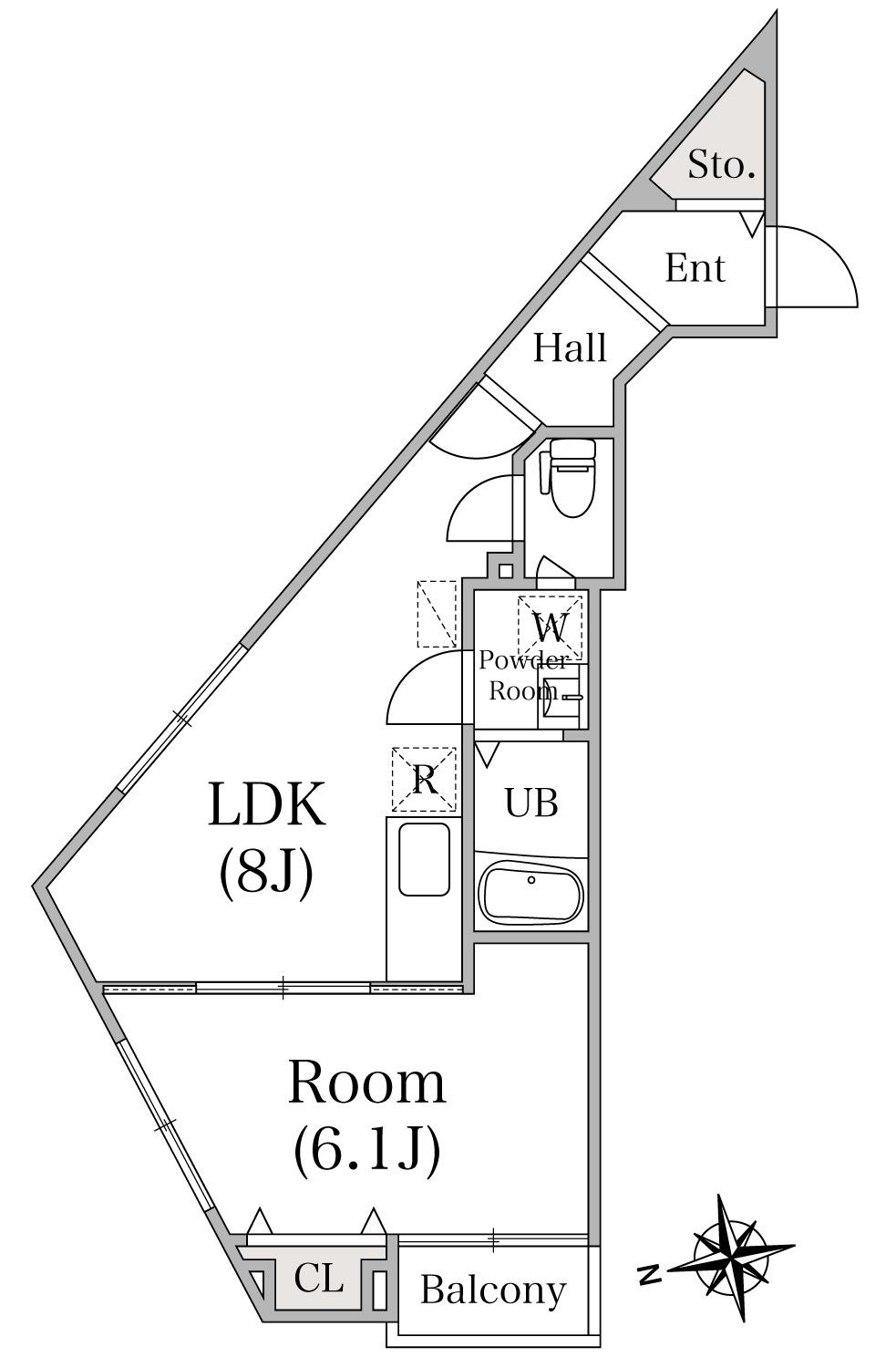 ベイホーム市川(1LDK/2階)の間取り写真