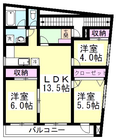 アストリア(3LDK/2階)の間取り写真