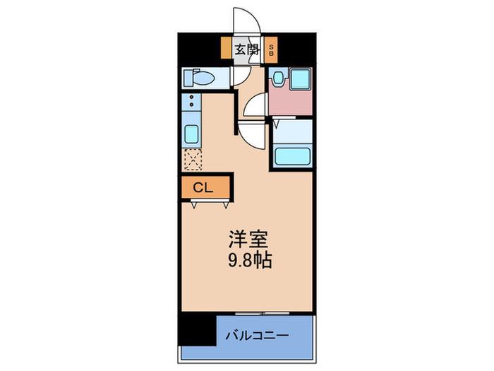 コンフォリア新梅田(ワンルーム/7階)の間取り写真