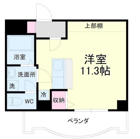 アップル第7マンション(ワンルーム/6階)の間取り写真