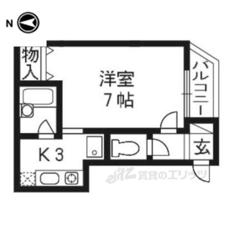 メゾンドフィーユ(1K/1階)の間取り写真