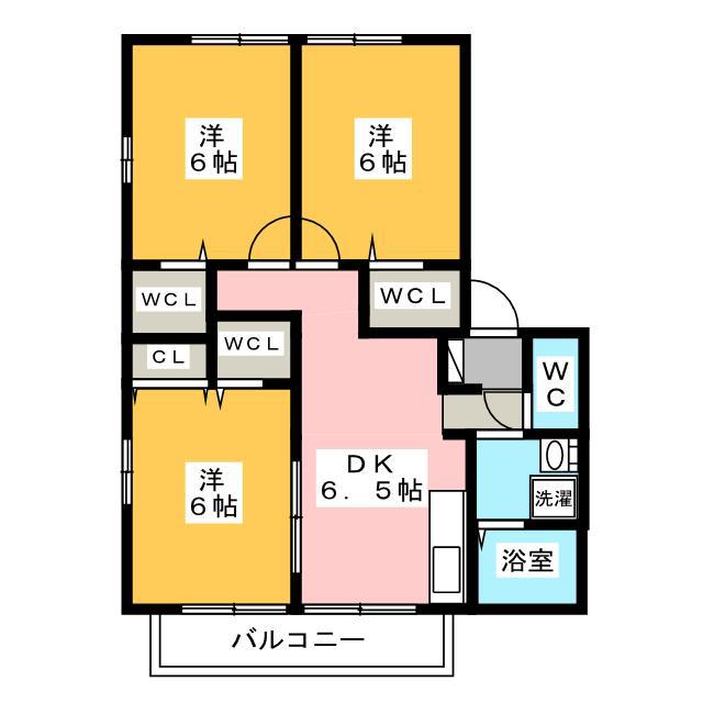 GRAND-PERE(3DK/2階)の間取り写真