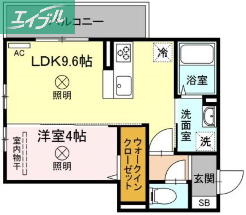 クラヴィエ(1LDK/3階)の間取り写真