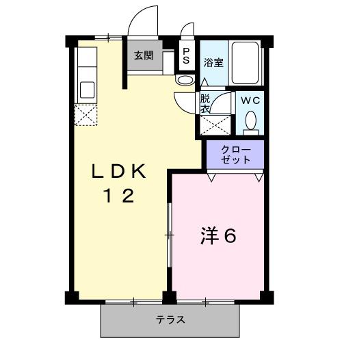 ハイツISHIGURO(1LDK/1階)の間取り写真