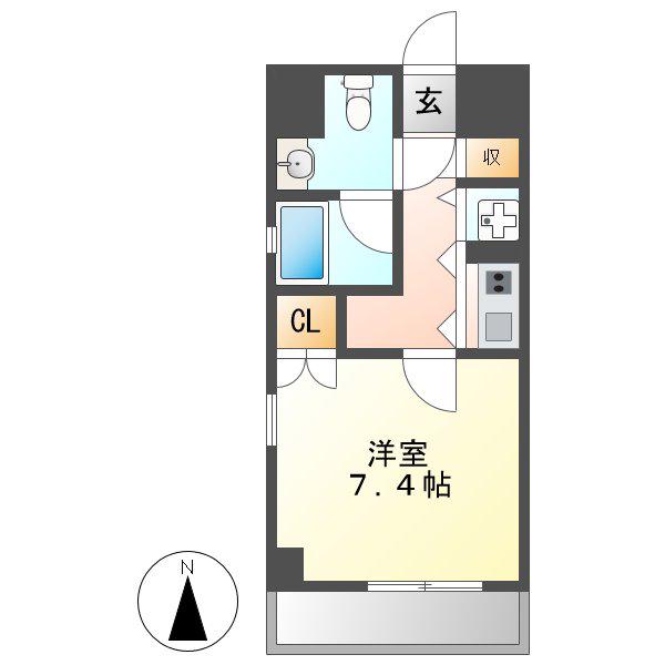 IZUMI(1K/8階)の間取り写真