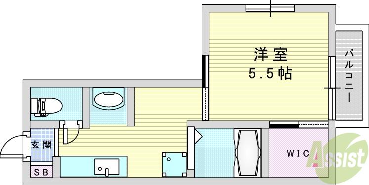YSFORTERESSE(1K/2階)の間取り写真