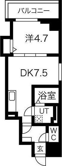 ART MIYATA(1DK/2階)の間取り写真