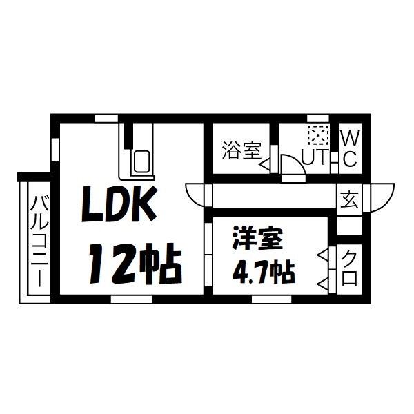 DEVELD金城(1LDK/3階)の間取り写真