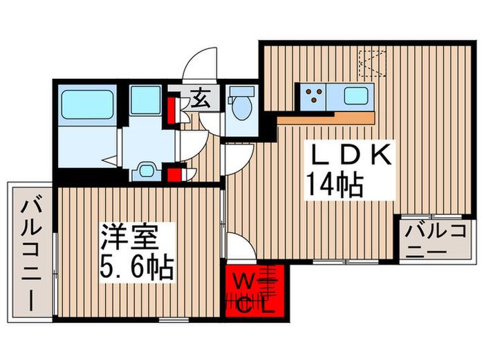 GRANQUAL南行徳(1LDK/1階)の間取り写真